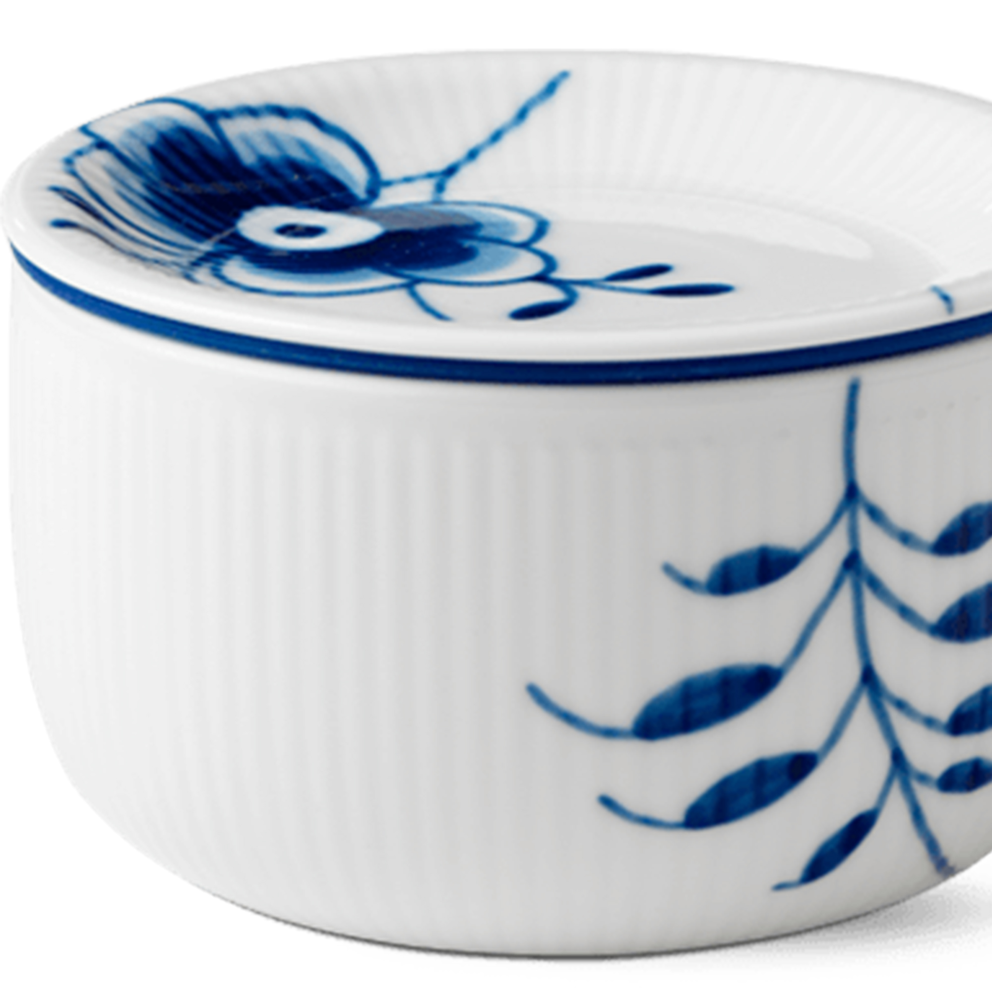 Zoom billed af Blå Mega Riflet Opbevaringskrukke, lille 33 cl